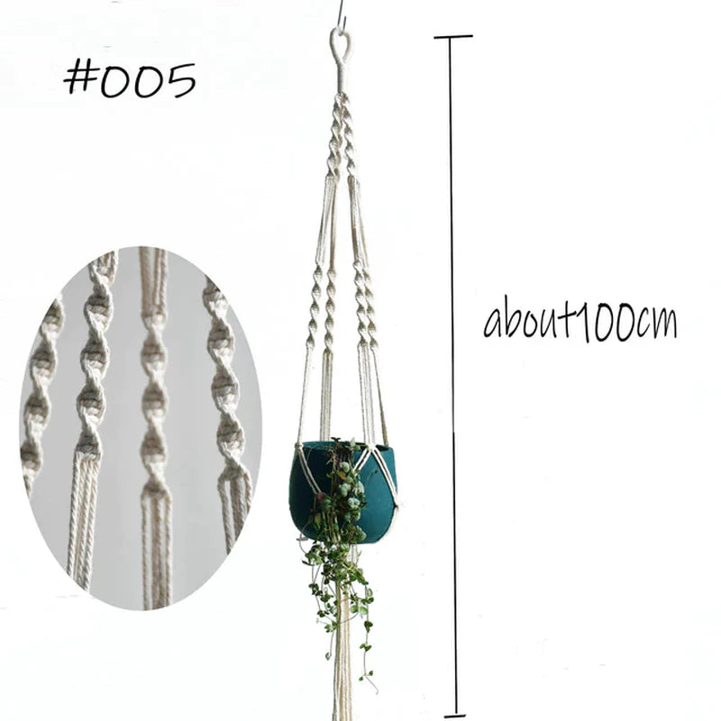 Hot Sales 100% Handmade Macrame Plant Hanger Flower /Pot Hanger for Wall Decoration Countyard Garden