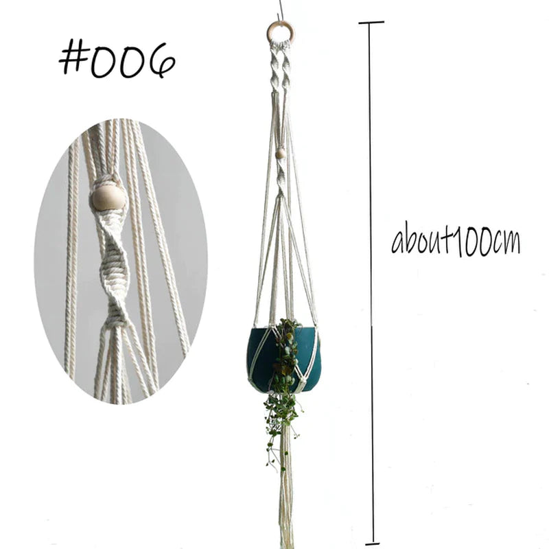 Hot Sales 100% Handmade Macrame Plant Hanger Flower /Pot Hanger for Wall Decoration Countyard Garden