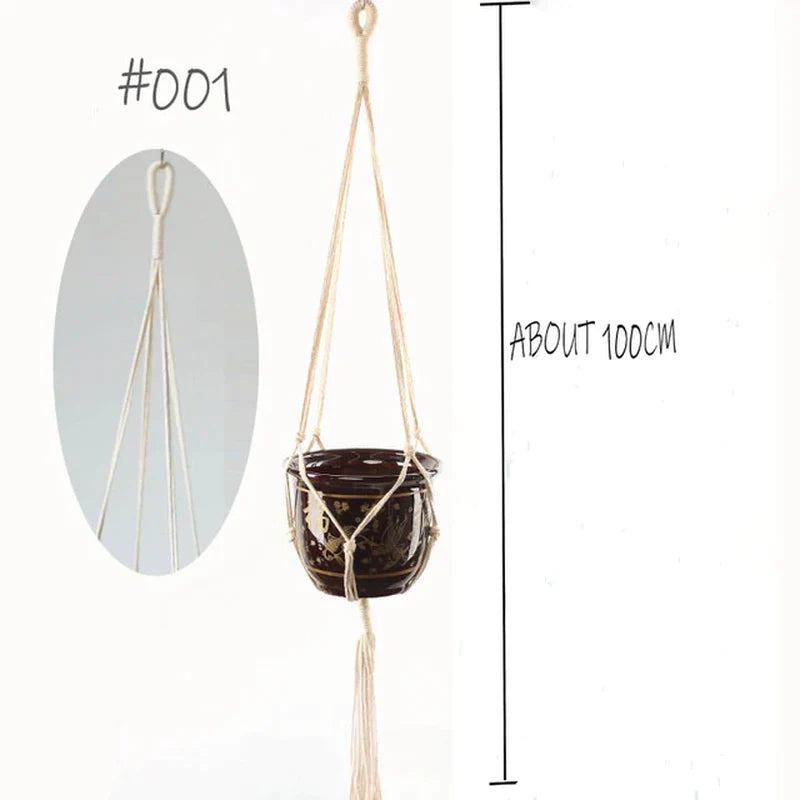Hot Sales 100% Handmade Macrame Plant Hanger Flower /Pot Hanger for Wall Decoration Countyard Garden