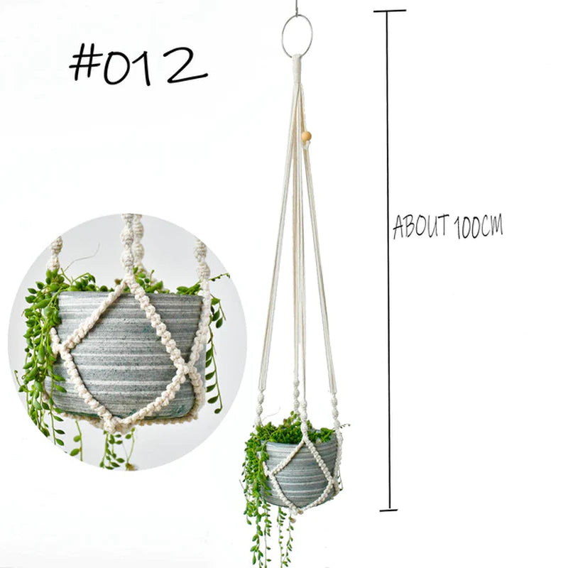 Hot Sales 100% Handmade Macrame Plant Hanger Flower /Pot Hanger for Wall Decoration Countyard Garden
