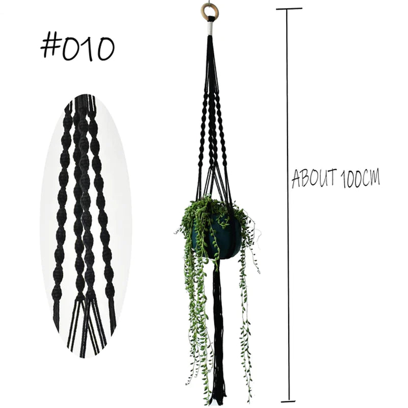 Hot Sales 100% Handmade Macrame Plant Hanger Flower /Pot Hanger for Wall Decoration Countyard Garden