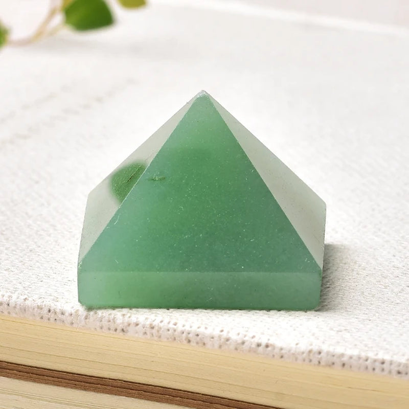 Natural Fluorite Crystal Pyramid Quartz Healing Stone Chakra Reiki Crystal Tiger Eye Point Home Decor Crafts of Gem Stone 1PC