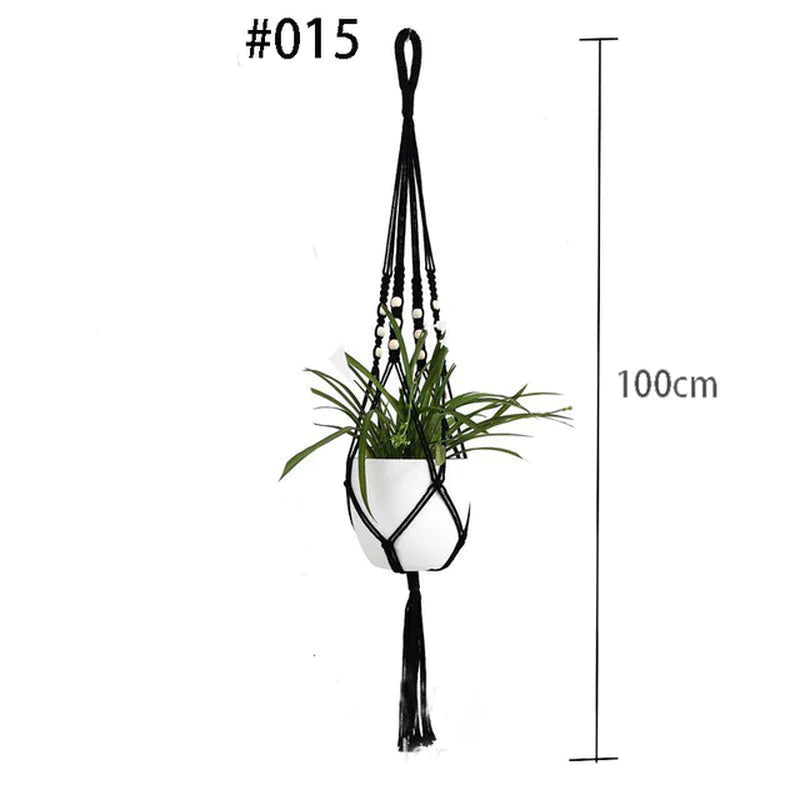 Hot Sales 100% Handmade Macrame Plant Hanger Flower /Pot Hanger for Wall Decoration Countyard Garden