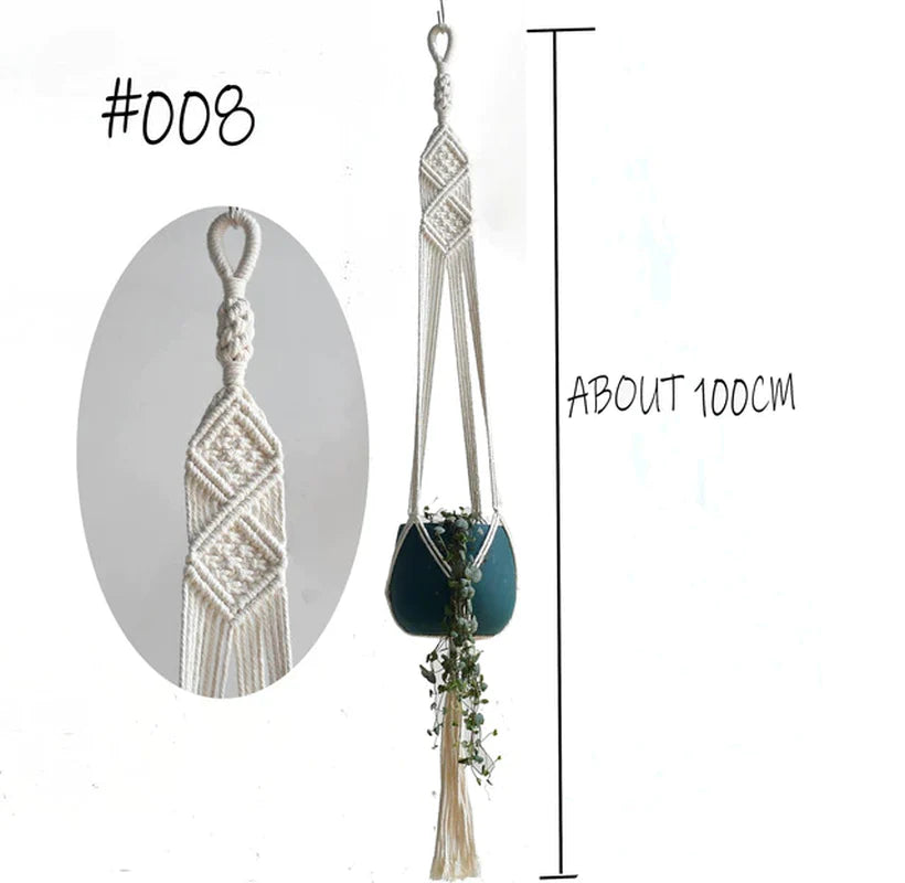 Hot Sales 100% Handmade Macrame Plant Hanger Flower /Pot Hanger for Wall Decoration Countyard Garden