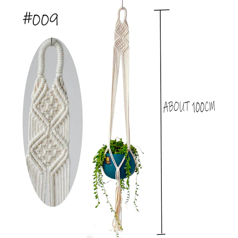 Hot Sales 100% Handmade Macrame Plant Hanger Flower /Pot Hanger for Wall Decoration Countyard Garden