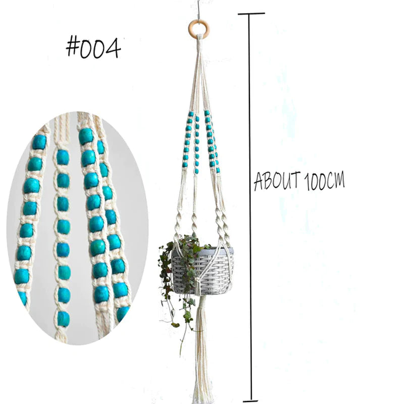 Hot Sales 100% Handmade Macrame Plant Hanger Flower /Pot Hanger for Wall Decoration Countyard Garden