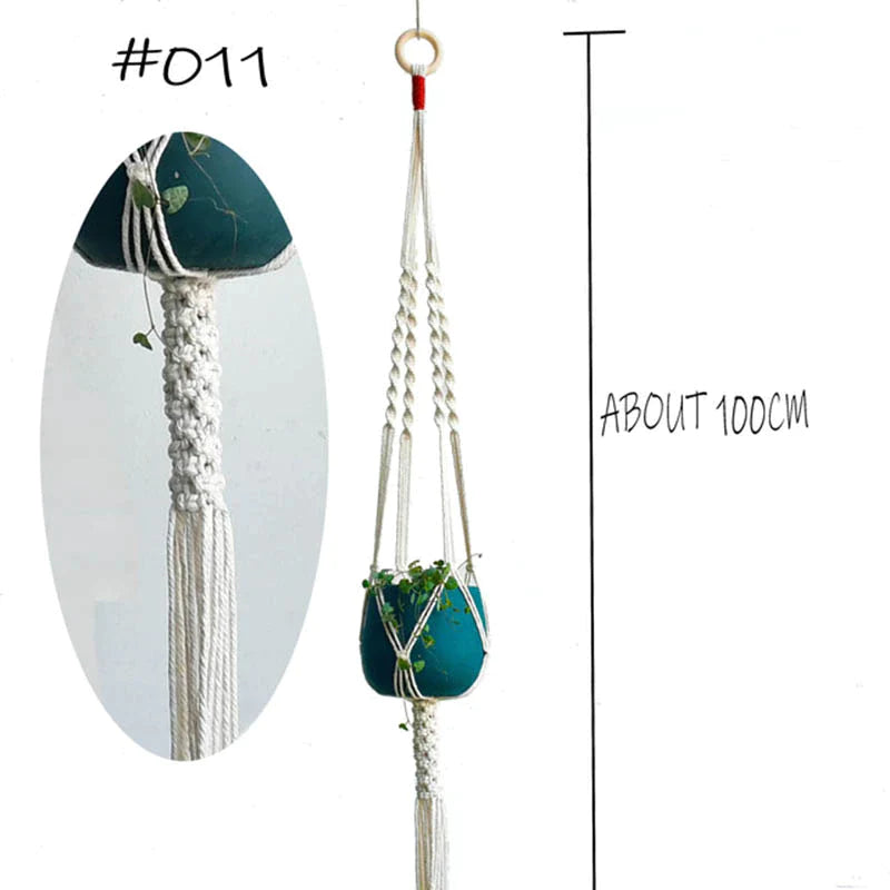 Hot Sales 100% Handmade Macrame Plant Hanger Flower /Pot Hanger for Wall Decoration Countyard Garden