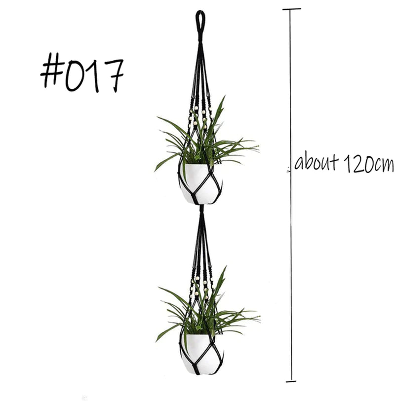 Hot Sales 100% Handmade Macrame Plant Hanger Flower /Pot Hanger for Wall Decoration Countyard Garden