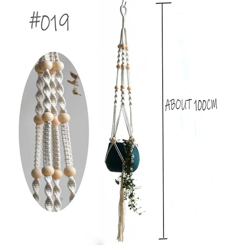 Hot Sales 100% Handmade Macrame Plant Hanger Flower /Pot Hanger for Wall Decoration Countyard Garden