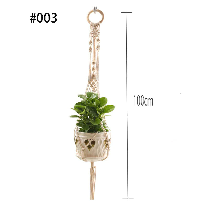 Hot Sales 100% Handmade Macrame Plant Hanger Flower /Pot Hanger for Wall Decoration Countyard Garden